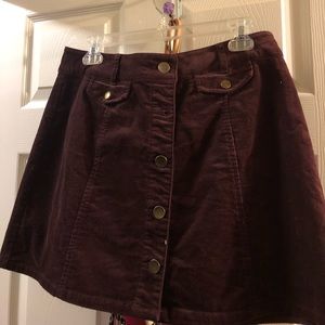 Forever 21 burgundy corduroy skirt